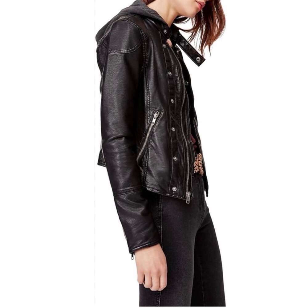Free People Dawn Vegan Faux Leather Jacket - Picture 2 of 16
